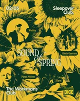 Sound of Spring gig poster: Walshy, Ghais Guevara and Pippa Molony at The Workman's Club